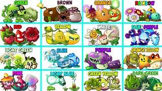 Random 16 Colorful Team Plants Battlez - Who Will Win? - Pvz 2 Team Plant Vs Team Plant