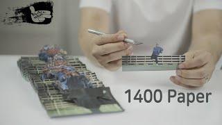 Stop-motion dance video with 1400 pieces of paper cut