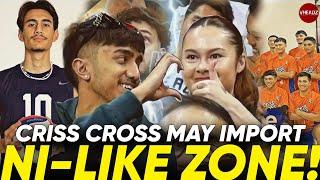 Vanie Gandler NI-LIKED ZONE si Evan Nelle Fil-Italian Spiker MAGLALARO sa Rebisco Team CRISS CROSS