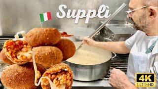 Street Food in Rome The Best Suppli - How to Make Supplì - Rome Italy 2022
