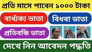 Old Age Pension  Widow Pension  Disability Pension  west Bengal pension scheme online apply