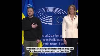 Zelenskyy addresses the European Parliament