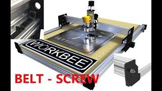 WorkBee CNC  750x1500 Belt Drive to 1500 x 1500 Screw Drive Conversion