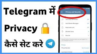 Telegram Privacy  Telegram Privacy Settings  Telegram Me Privacy Kaise Lagaye