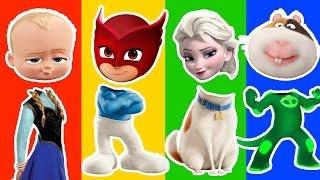 Wrong Heads Boss Baby Smurfs Frozen TheSecretLifeofPets PJ Masks & Finger Family Nursery By IBaby
