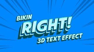 Cara bikin tulisan Right dengan efek 3D di aplikasi Pixellab