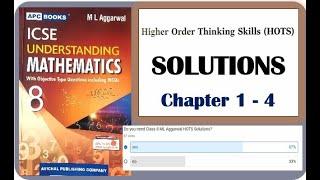 ICSE Class 8  ML Aggarwal  HOTS Solutions 