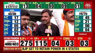 U.P Result 2022  BJP Sets To Get Clear Sweep In Uttar Pradesh  Assembly Poll Result 2022