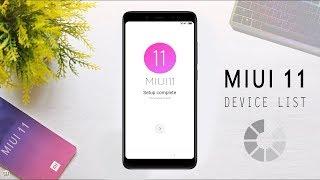 MIUI 11 Device List