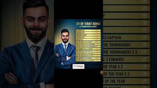 CV of virat kohli in international Cricket #viralvideo #ipl #trendingshorts #shortvideo #crickett