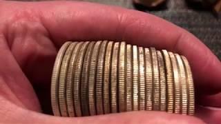 HALF DOLLAR COLLECTION DUMP 1964 & NIFC Coin roll hunting