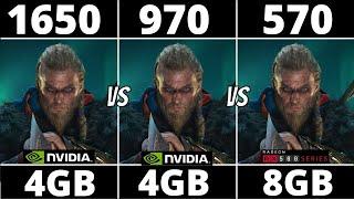 GTX 1650 VS GTX 970 VS RX 570 - TEST IN 10 GAMES