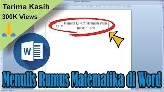 Cara Membuat Rumus di Word