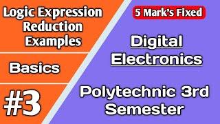 Logic Expression Reduction Example  DE  Digital Electronics in hindi