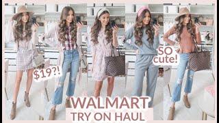 WALMART FALL TRY ON HAUL 2020  CUTE FALL SWEATERS BOOTIES + MORE