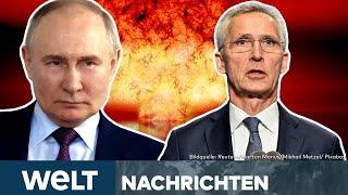 PUTINS KRIEG Eskalationsspirale dreht sich weiter Nun droht auch die Nato mit Atomwaffen  STREAM