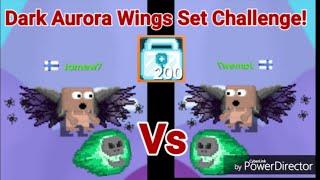 Growtopia - Dark Aurora Wings Set Challenge OMG  NEW SET 