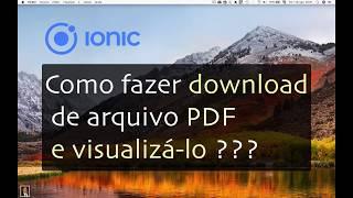 Projeto IONIC para fazer download e visualizar arquivo PDF