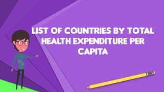 What is List of countries by total health expenditure per capita