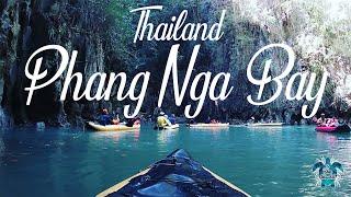 Amazing kayaking tour through  the caves in Phang Nga bay Phuket Thailand