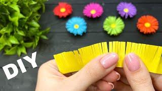 How to make Easy Paper Flowers Цветы из бумаги Своими руками