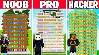 NOOB vs PRO vs HACKER EN UZUN APARTMAN YAPI KAPIŞMASI - Minecraft
