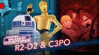 R2-D2 and C3PO - Trash Compactor Rescue  Star Wars Galaxy of Adventures