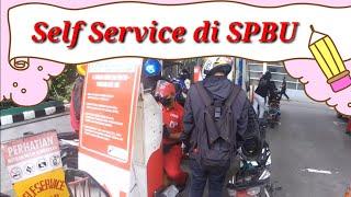 Isi bensin motor verza di SPBU Self Service Pertamina @Mr_Ponco