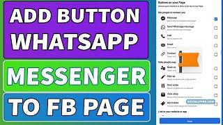 How to Add WhatsApp or Messenger Button to Facebook Page