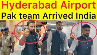 EXCLUSIVE  Pakistan Cricket team arrived Hayderabad For ICC Cricket World Cup 2023 Babar in India