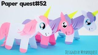 Единорог из бумаги DIY  Поделка для детей  Unicorn Paper Craft