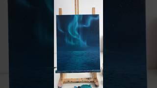 Can’t stop painting northern lights #northernlights #oilpainting