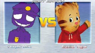 M.U.G.E.N BATTLES  Purple Guy vs Daniel Tiger  FNAF vs Daniel Tigers Neighborhood