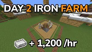 Best Easy Iron Farm Minecraft 1.21 - 1200 Ingots per Hour Without Name Tag