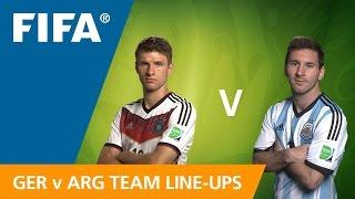 Germany v. Argentina - Team Line-ups EXCLUSIVE