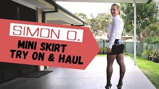 Simon O Mini Skirt Try On