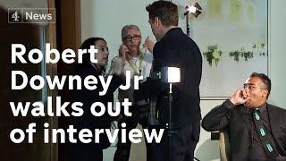 Robert Downey Jr full interview star walks out when asked about past