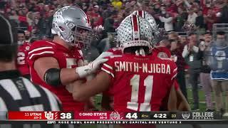 Jaxon Smith-Njigba makes over the shoulder touchdown catch Ohio State Rose Bowl