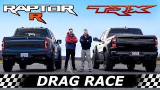 2023 Ford F-150 Raptor R vs Ram TRX  DRAG RACE & OFF-ROAD RACE