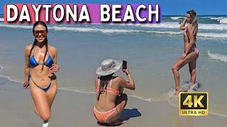 BEACH WALK 4K  Daytona Beach Florida Summer Day with BeachVision 4K60