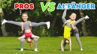 Unmögliche Akrobatik Challenge PRO vs NEULINGE Drehe das Glücksrad  Gymnastiktricks