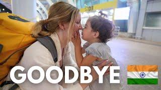 Annikas emotional goodbye to her Finnish aunt - Ninas last day in India