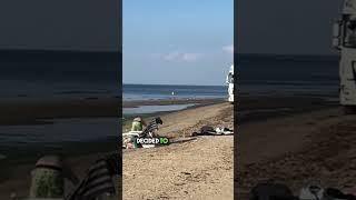 This Truck Driver drove onto the Beach 