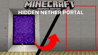 Minecraft Bedrock- Hidden Nether Portal Tutorial Super Small MCBEMCPE Windows 10