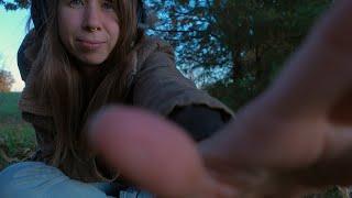 ASMR Relaxing Face Brushing Outside Hand Movements 4K