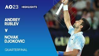 Andrey Rublev v Novak Djokovic Extended Highlights  Australian Open 2023 Quarterfinal