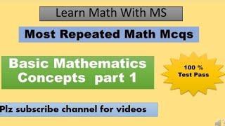 100 most repeated Math Mcqs of all competitive examinationPPSC FPSC NTS GAT KPPSC SAT USAT HEC