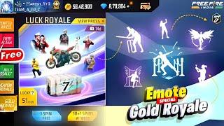 EMOTE SPECIAL GOLD ROYALE  FREE FIRE IN TELUGU