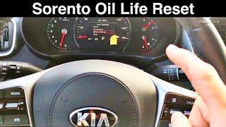 2019 Kia Sorento Oil life Maintenance Reminder Reset