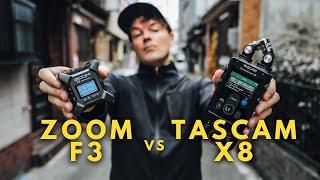 Tascam X8 vs Zoom F3 Field Recording Preamp Comparison in Japan